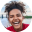 Beautiful happy young african american woman laugh